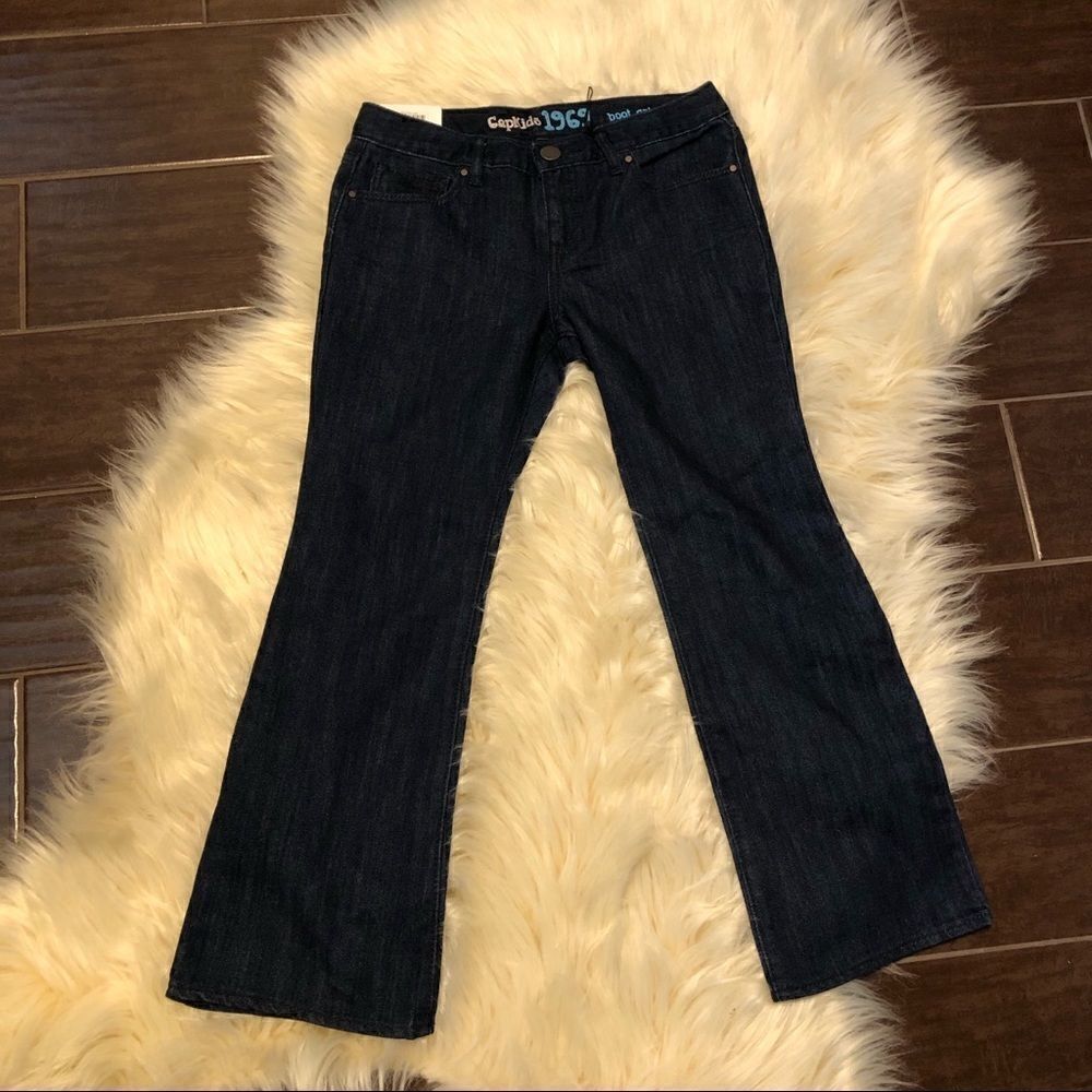 Gap kids dark washed denim bootcut jeans sz 8 plus